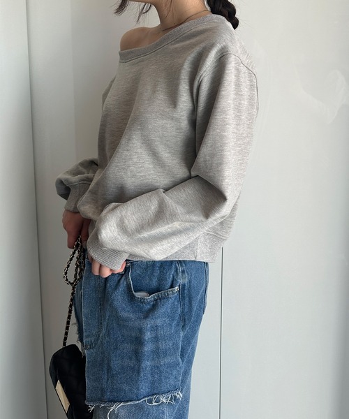 「solleim」 スウェットカットソー M グレー レディース_画像5