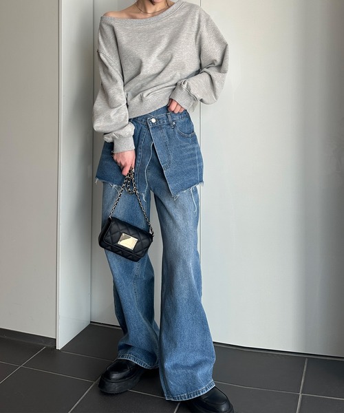 「solleim」 スウェットカットソー M グレー レディース_画像6