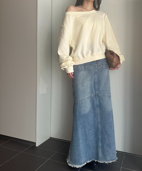 「solleim」 スウェットカットソー M グレー レディース_画像8