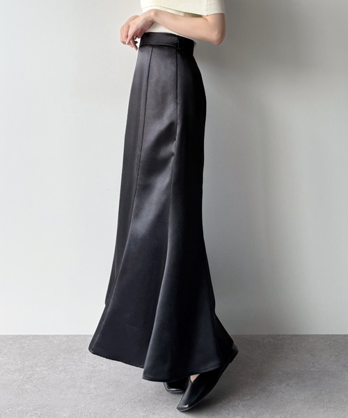 「mipiarl」 ロングスカート SMALL ライトグレー レディース_画像5