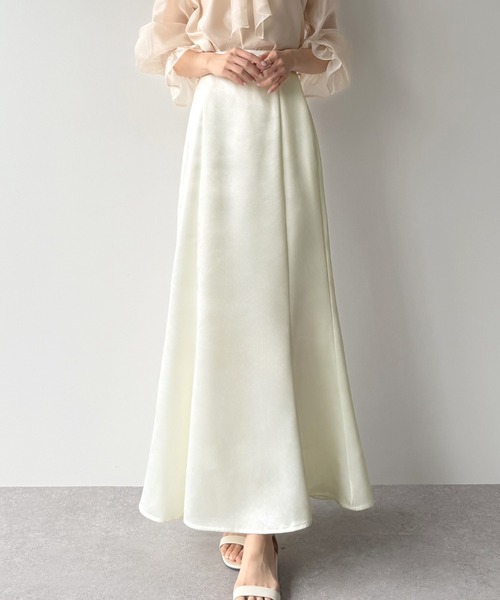 「mipiarl」 ロングスカート SMALL ライトグレー レディース_画像7