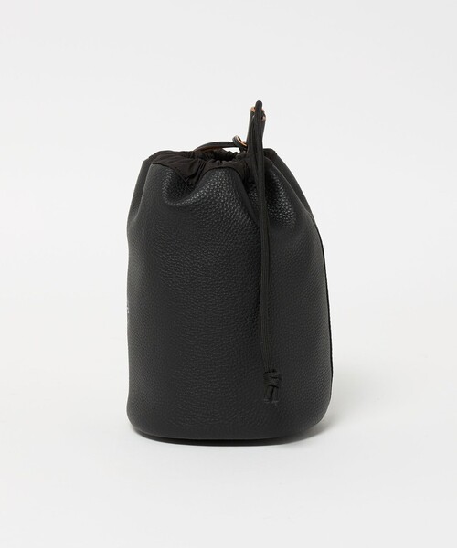 定価：33000円 極美品 arron アローン 巾着型 ショルダーバッグ 黒 halon ショルダーバッグ 「hALON」レザー 巾着バッグ メンズ
