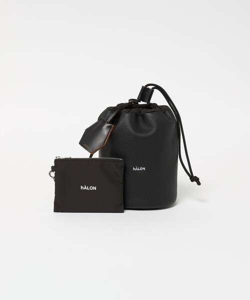hALON（アーロン） ショルダーバッグ 「hALON」レザー 巾着バッグ