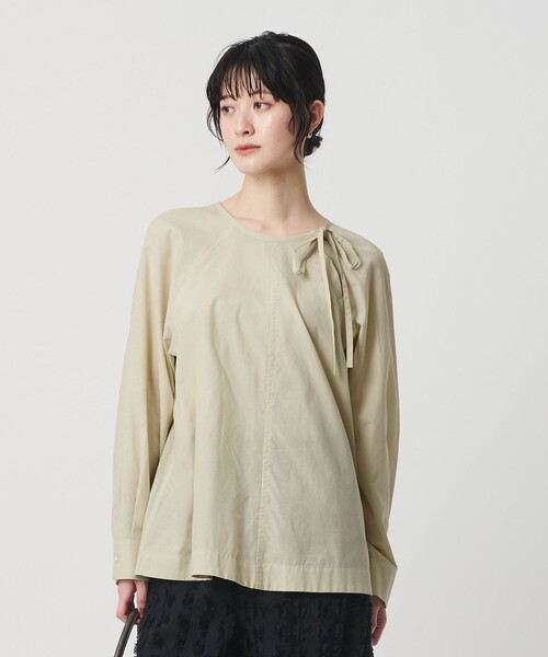 BEAUTY＆YOUTH UNITED ARROWS リボンタイ ノーカラーブラウス