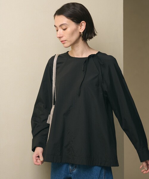 BEAUTY＆YOUTH UNITED ARROWS リボンタイ ノーカラーブラウス