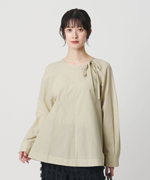 BEAUTY＆YOUTH UNITED ARROWS リボンタイ ノーカラーブラウス