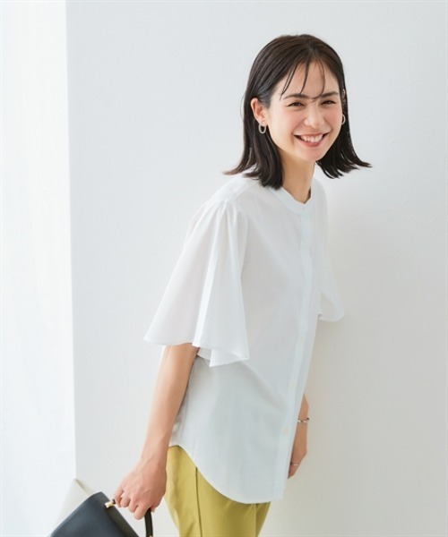 「7days Life Styling」 「cf」半袖ブラウス M ネイビー レディース_画像3