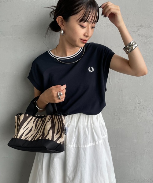 シャツ/ブラウス(半袖/袖なし) Cuff Detail T-Shirt   FRED PERRY FRED PERRY（フレッドペリー） FREDPERRY Tシャツ 半袖 メンズ