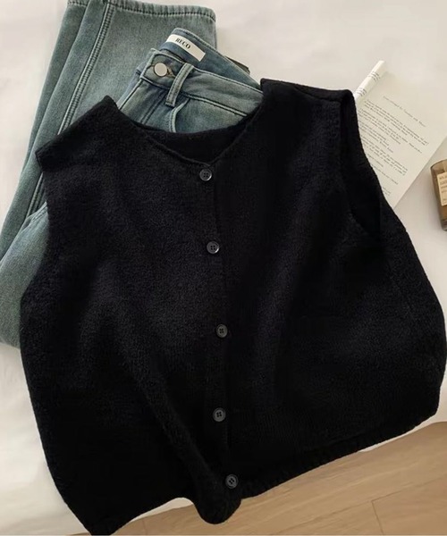 セール】 シープパイル クルーネックジレ （ベスト）｜TOMORROWLAND