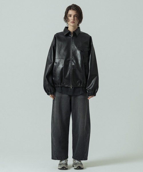 ジャケット・アウター 00s Real leather short jacket SLICK（スリック） ブルゾン アウター 「SLICK/スリック」Synthetic