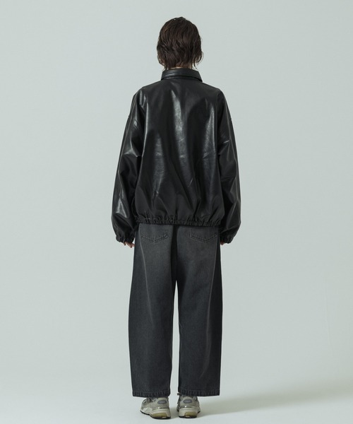 BUZZY TJ(稀少品) シンセティックレザージップブルゾン SLICK（スリック） ブルゾン アウター 「SLICK/スリック」Synthetic