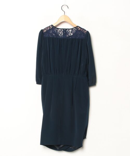 「FLICKA」 7分袖ワンピース 0 ネイビー レディース_画像2