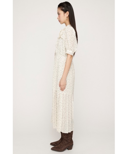 SLY（スライ） ワンピース 「2026SS新作」TINY DOTS TIE PLEATS L/OP