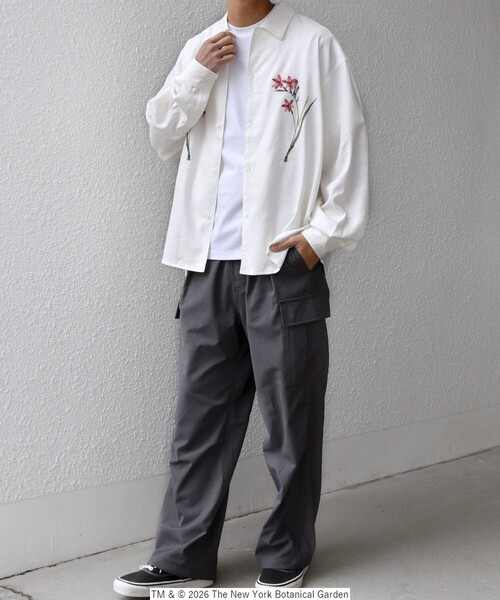 SHIPS any シャツ 「SHIPS any別注」NYBG: フラワー ロゴ 刺繍