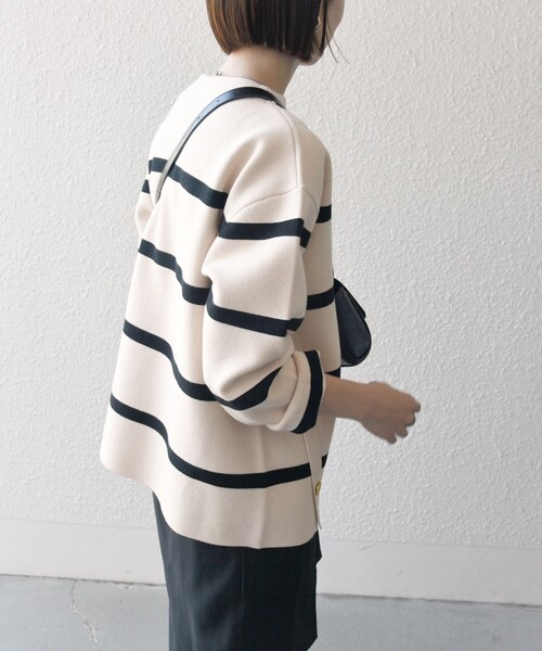 「SHIPS any」 長袖ニット ONE SIZE ブルー レディース
