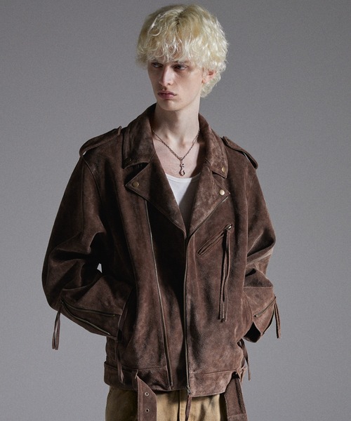 GRANCY 革ジャン ライダース 「GRANCY」Distressed Suede Rider's