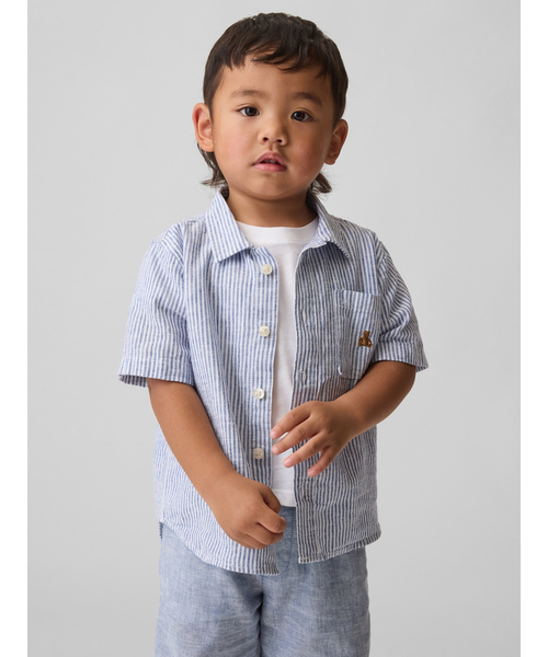 GAP（ギャップ） ブラウス シャツ コットンリネンシャツ (幼児・ベビー 
