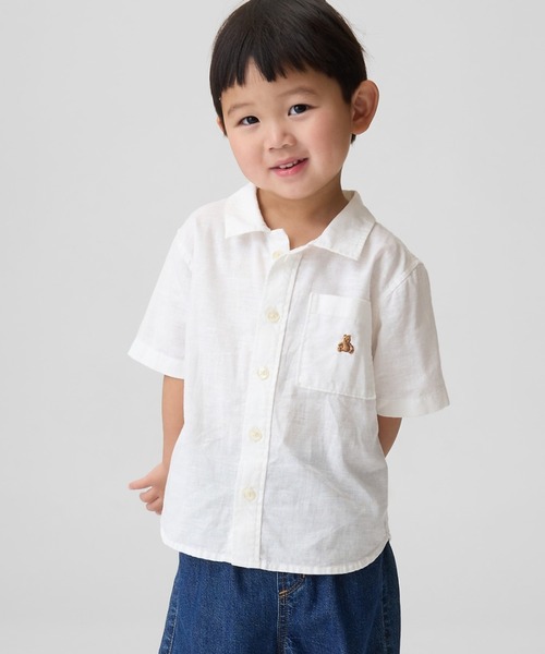 GAP（ギャップ） ブラウス シャツ コットンリネンシャツ (幼児・ベビー 