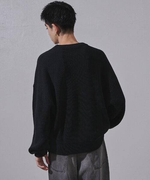 「Lui's」 長袖ニット M ブラック メンズ_画像5