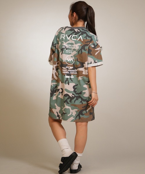 RVCA（ルーカ） ワンピース 半袖 半袖 ワンピース バックプリント