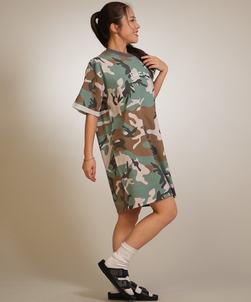 RVCA（ルーカ） ワンピース 半袖 半袖 ワンピース バックプリント