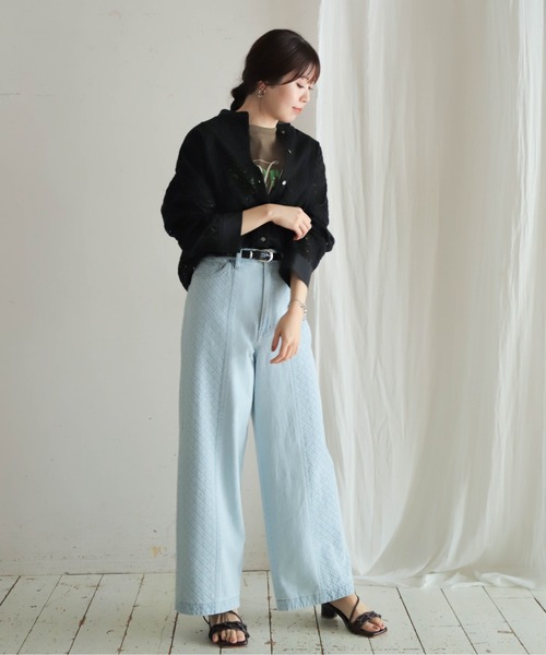 「NOMBRE IMPAIR」 長袖ブラウス FREE キナリ レディース_画像5