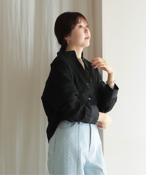 「NOMBRE IMPAIR」 長袖ブラウス FREE キナリ レディース_画像8