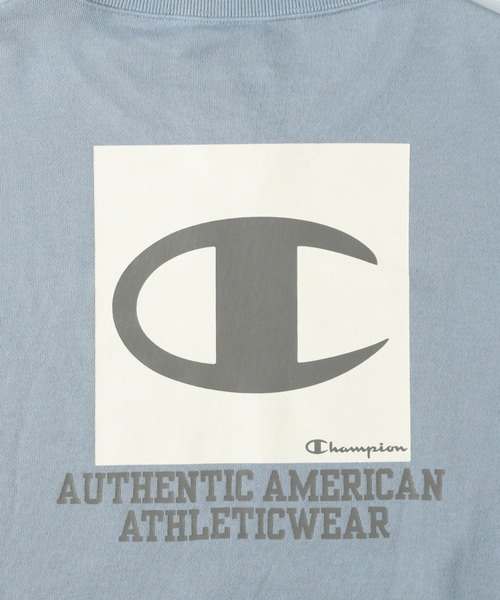 「Champion」 スウェットカットソー M サックスブルー レディース_画像6