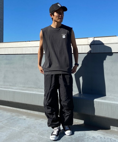 「RVCA」 ノースリーブトップス S ブラック メンズ_画像2