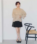 「titivate」 7分袖ブラウス L ベー...の詳細画像1