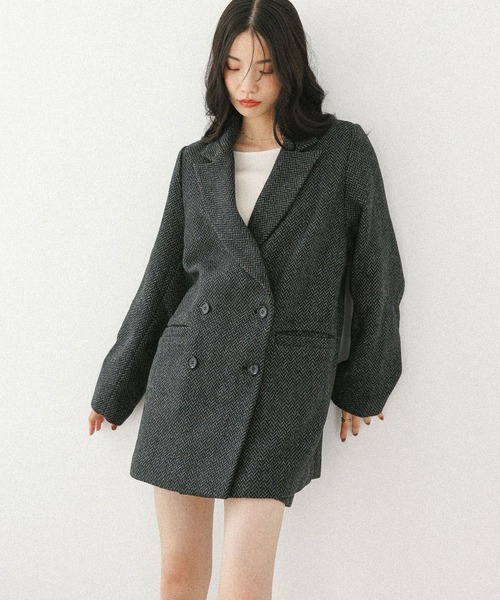 「Heather」 テーラードジャケット FREE ブラウン レディース_画像3