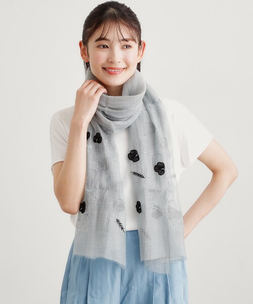 LAURA ASHLEY（ローラアシュレイ） ストール マフラー 「シルク混