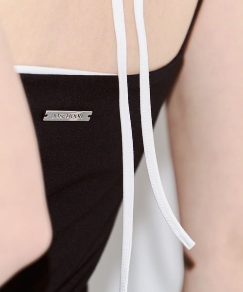 ワンピース BICOLOR DRAPE DRESS/バイカラードレープドレスの画像