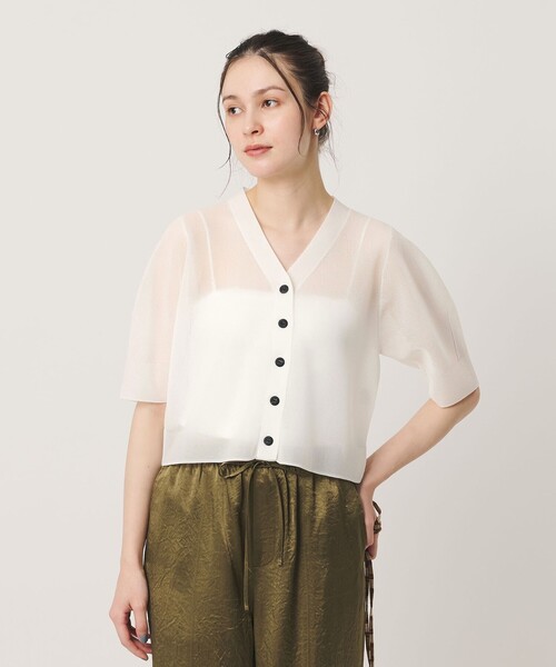 BEAUTY＆YOUTH UNITED ARROWS カーディガン 夏 Vネック 畦ニット