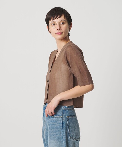 BEAUTY＆YOUTH UNITED ARROWS カーディガン 夏 Vネック 畦ニット