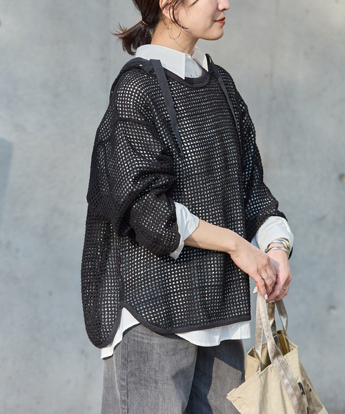 ニット セーター 別注「ARMY TWILL/アーミーツイル」Cotton Mesh Hoodie レディースの画像