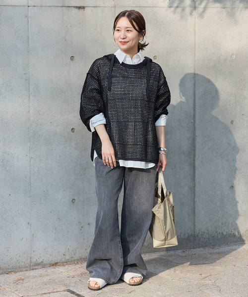 ニット セーター 別注「ARMY TWILL/アーミーツイル」Cotton Mesh Hoodie レディースの画像