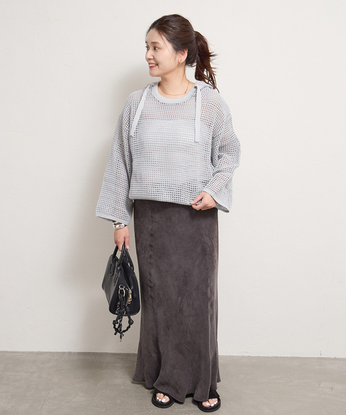 ニット セーター 別注「ARMY TWILL/アーミーツイル」Cotton Mesh Hoodie レディースの画像
