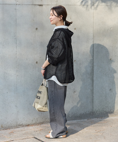 ニット セーター 別注「ARMY TWILL/アーミーツイル」Cotton Mesh Hoodie レディースの画像