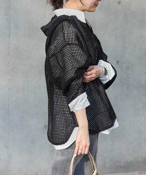ニット セーター 別注「ARMY TWILL/アーミーツイル」Cotton Mesh Hoodie レディースの画像