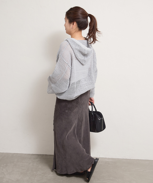 ニット セーター 別注「ARMY TWILL/アーミーツイル」Cotton Mesh Hoodie レディースの画像