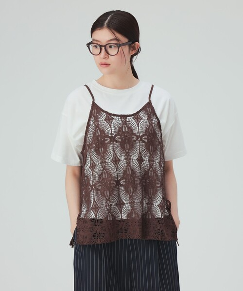 BEAMS HEART（ビームス ハート） tシャツ 半袖 レースキャミソール