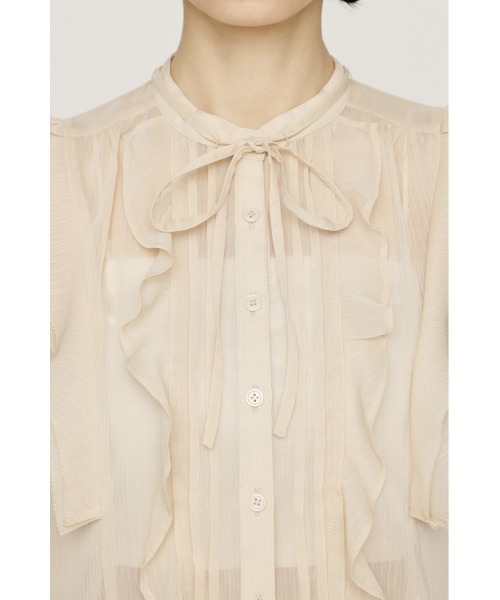 ブラウス シャツ FRONT FRILL BL フロントフリルブラウス 春服 夏服 レディースの画像