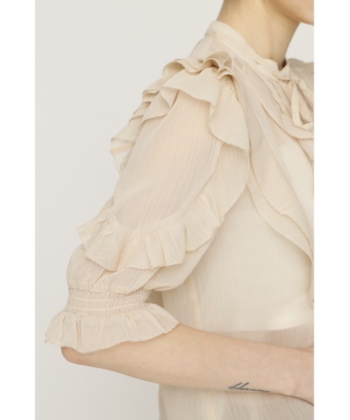 ブラウス シャツ FRONT FRILL BL フロントフリルブラウス 春服 夏服 レディースの画像