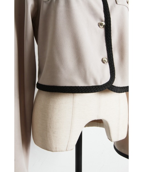 「tocco closet」 ノーカラージャケット M チャコール レディース_画像9