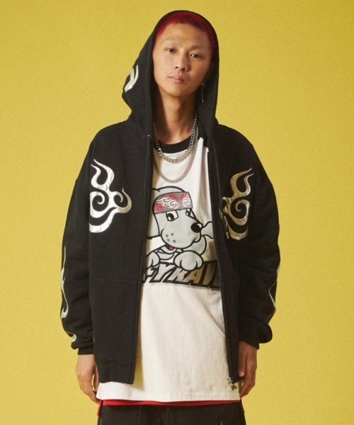 GALFY（ガルフィー） ジップアップパーカー X-LARGE ブラック メンズ