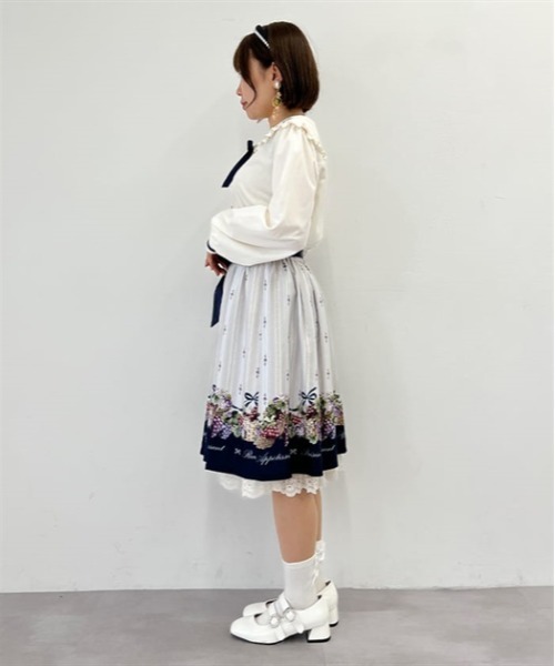 「axes femme POETIQUE」 フレアスカート MEDIUM ネイビー レディース_画像2