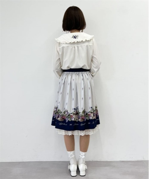 「axes femme POETIQUE」 フレアスカート MEDIUM ネイビー レディース_画像3