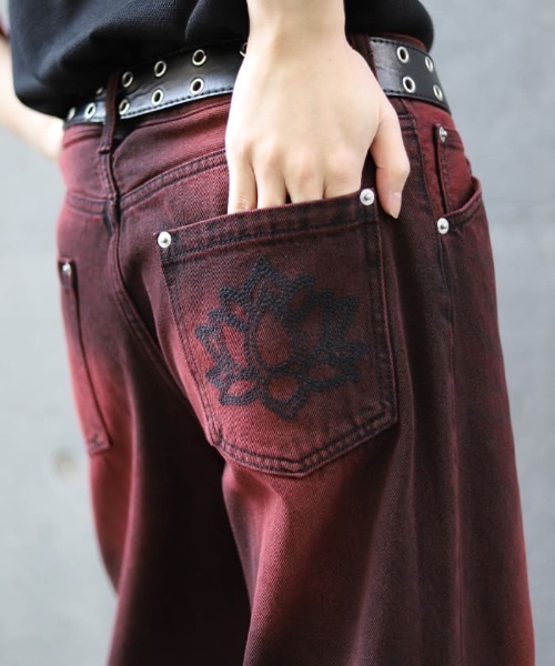 「REZEN」 デニムパンツ SMALL ダークパープル メンズ_画像2
