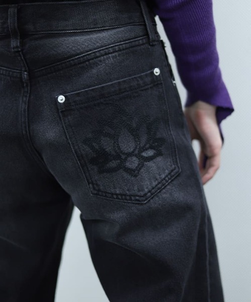 「REZEN」 デニムパンツ SMALL ダークパープル メンズ_画像4